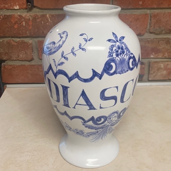 Eli Lilly Pharmaceuticals Vintage Diascord Ceramic Apothecary Jar/Vase